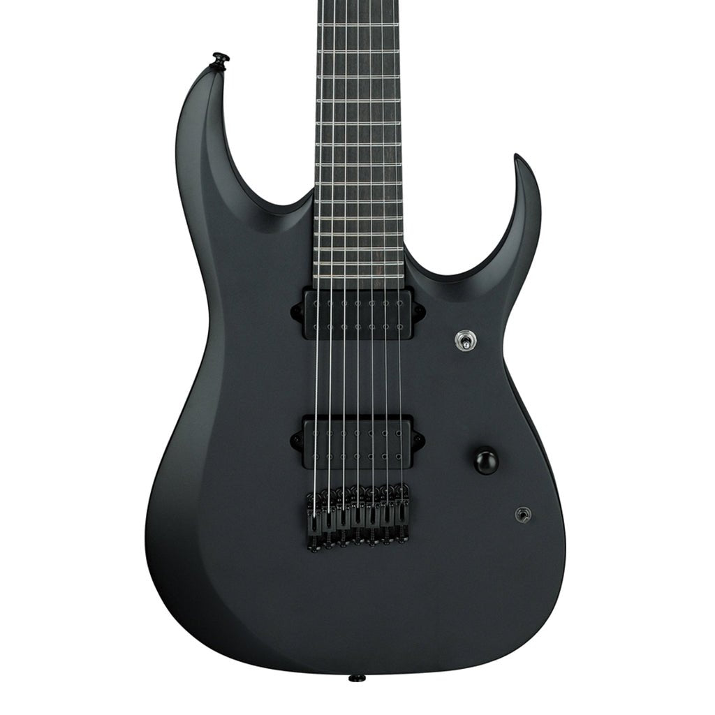 Ibanez RGDRB71 7-String Electric Guitar with Nyatoh Body and Ebony Fretboard - Black Flat Electric Guitars Sky Music