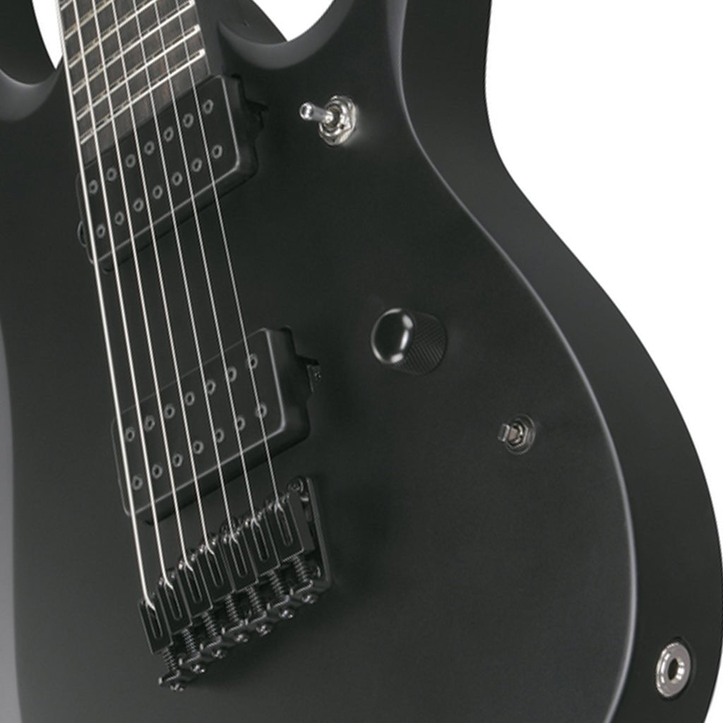 Ibanez RGDRB71 7-String Electric Guitar with Nyatoh Body and Ebony Fretboard - Black Flat Electric Guitars Sky Music