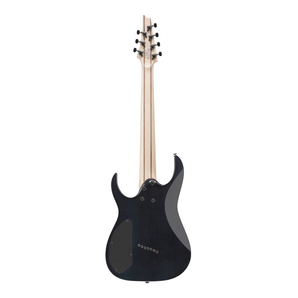 Ibanez RGMS7PB 7-String Electric Guitar with Poplar Burl Top and Jatoba Fretboard - Cosmic Blue Star Burst Electric Guitars Sky Music