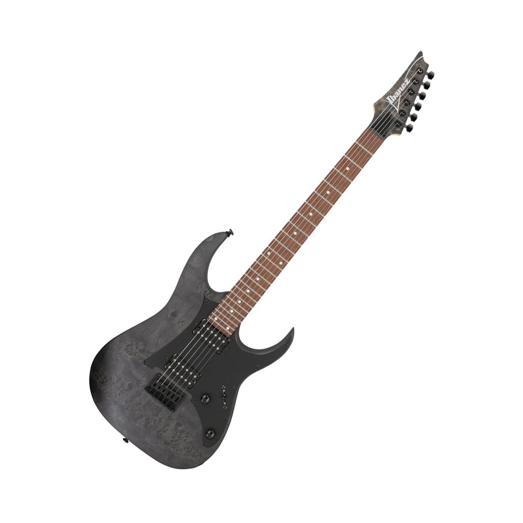 Ibanez RGR431PB Poplar Burl Top Electric Guitar - Charcoal Gray Flat Electric Guitars Sky Music
