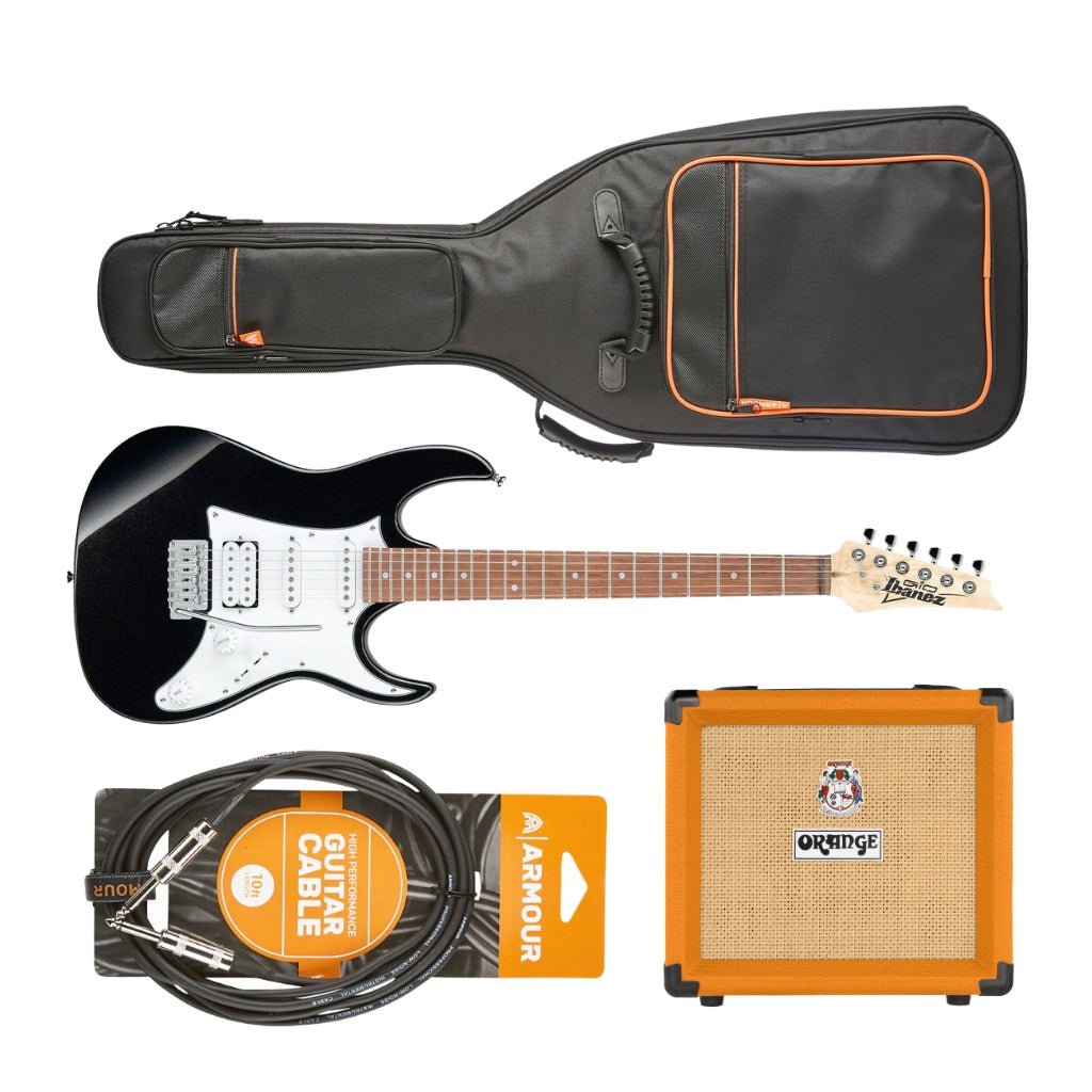 Ibanez RX40BKN Guitar Pack w/ Crush & Accessories - Black Night Electric Guitars Sky Music