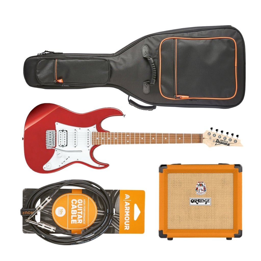 Ibanez RX40CA Guitar Pack w/ Crush & Accessories - Candy Apple Red Electric Guitars Sky Music