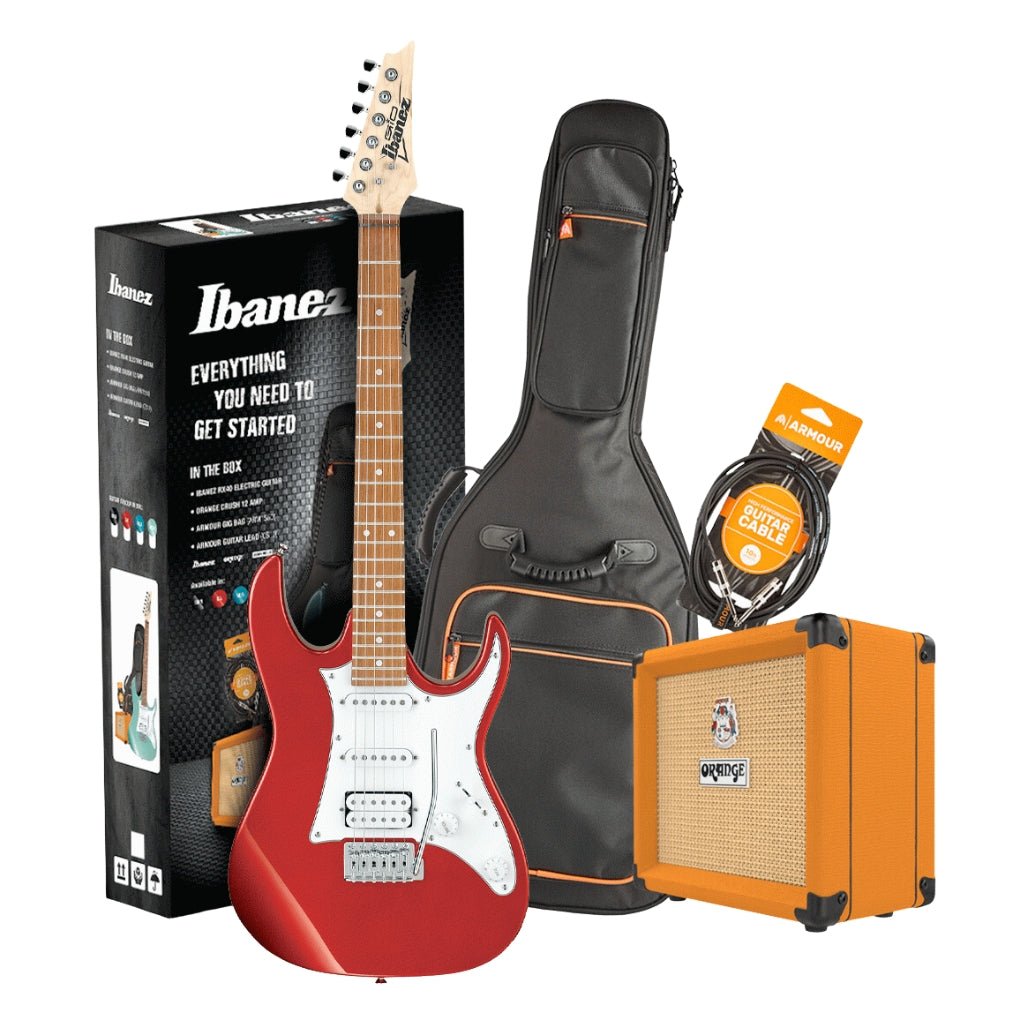 Ibanez RX40CA Guitar Pack w/ Crush &amp; Accessories - Candy Apple Red Electric Guitars Sky Music