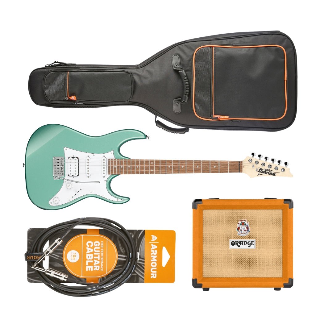 Ibanez RX40MGN Guitar Pack w/ Crush & Accessories - Metallic Light Green Electric Guitars Sky Music