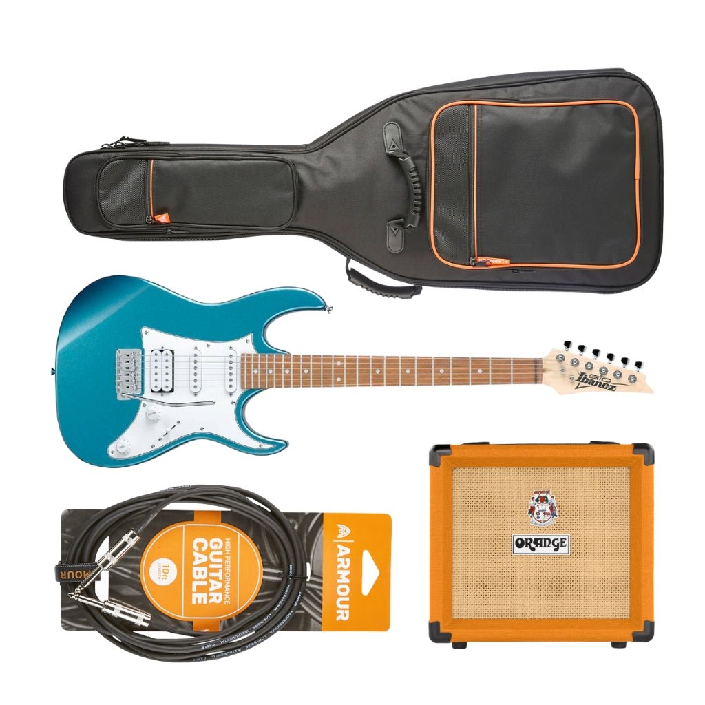 Ibanez RX40MLB Guitar Pack w/ Crush & Accessories - Metallic Light Blue Electric Guitars Sky Music