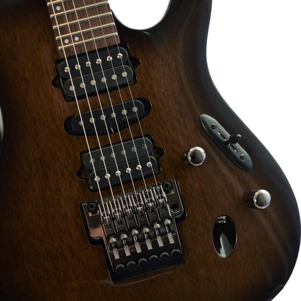 Ibanez S6570SKS Prestige Limited Edition Electric Guitar w/Case - Transparent Black Sunburst Electric Guitars Sky Music