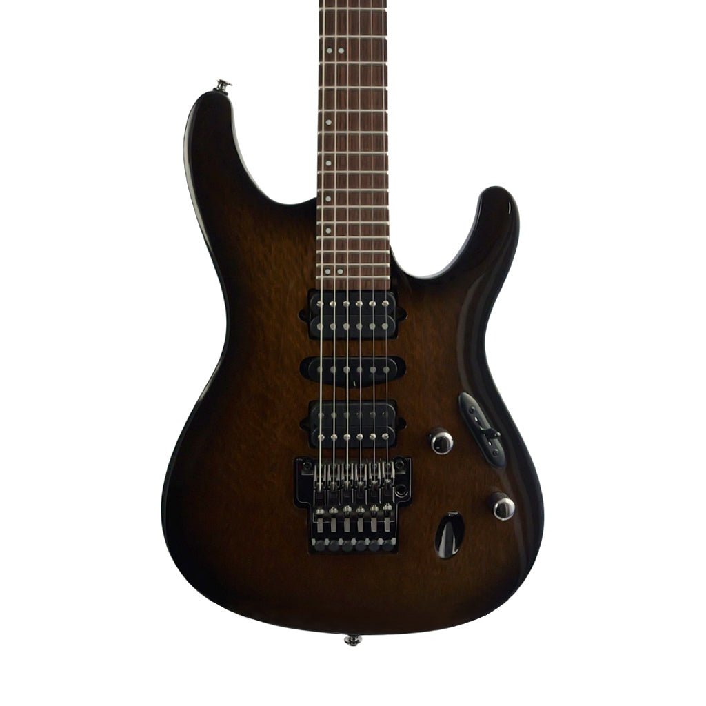 Ibanez S6570SKS Prestige Limited Edition Electric Guitar w/Case - Transparent Black Sunburst Electric Guitars Sky Music