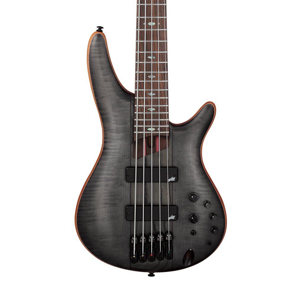 Ibanez SR1455DW Premium 5-String Bass - Transparent Gray Flat Bass Guitars Sky Music