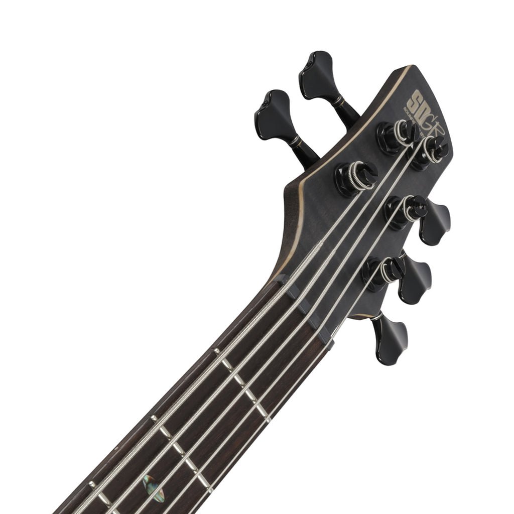 Ibanez SR1455DW Premium 5-String Bass - Transparent Gray Flat Bass Guitars Sky Music