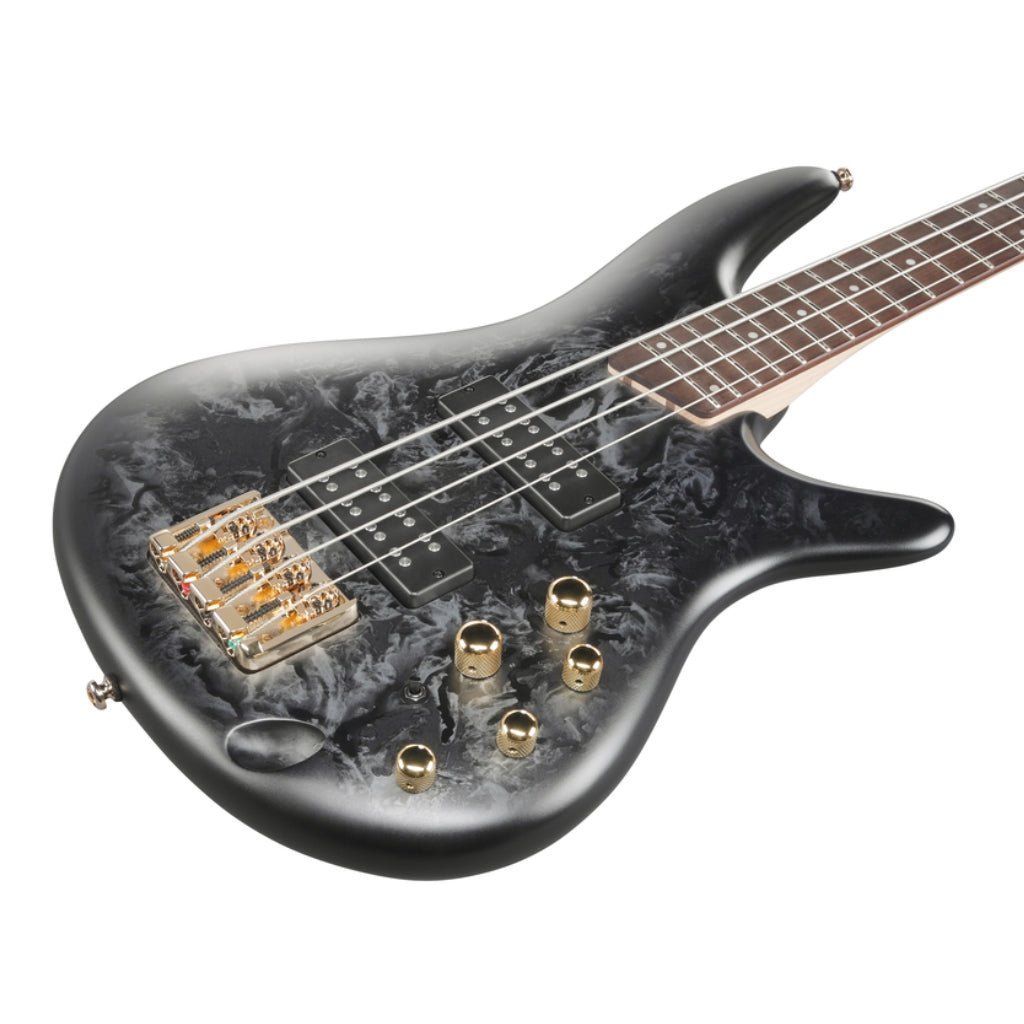 Ibanez SR300EDXBZM 4 String Electric Bass Guitar Black Ice Frozen Matte Bass Guitars Sky Music
