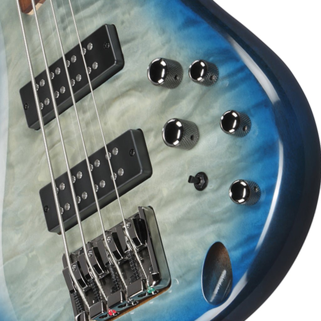 Ibanez SR400EQM Stained Cosmic Blue Starburst Electric Bass Bass Guitars Sky Music