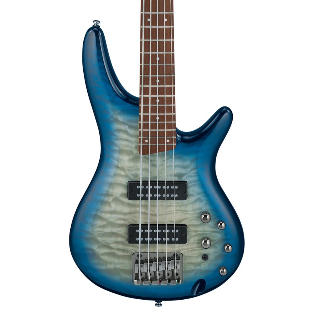 Ibanez SR405EQM Stained Cosmic Blue Starburst 5 String Electric Bass Bass Guitars Sky Music