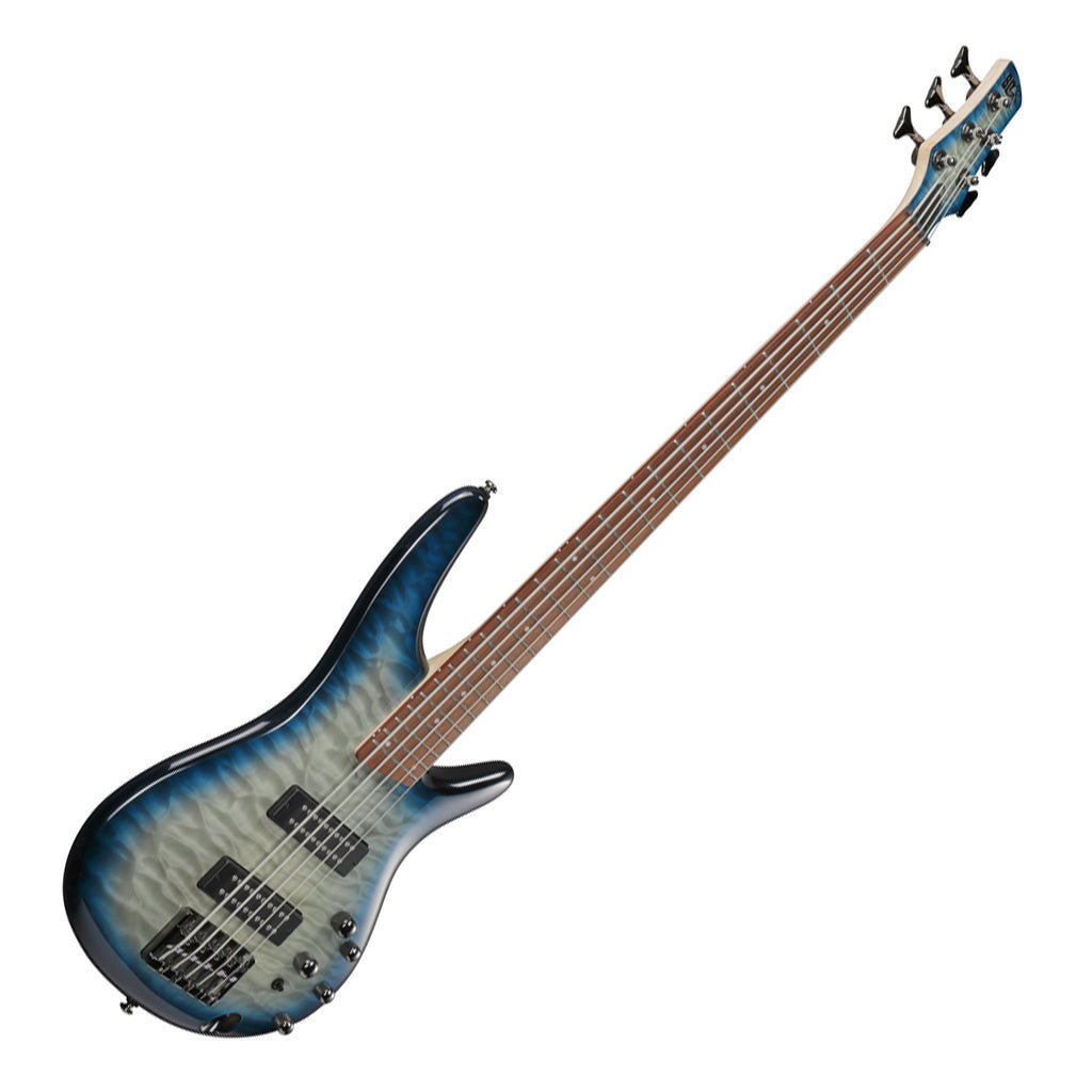 Ibanez SR405EQM Stained Cosmic Blue Starburst 5 String Electric Bass Bass Guitars Sky Music