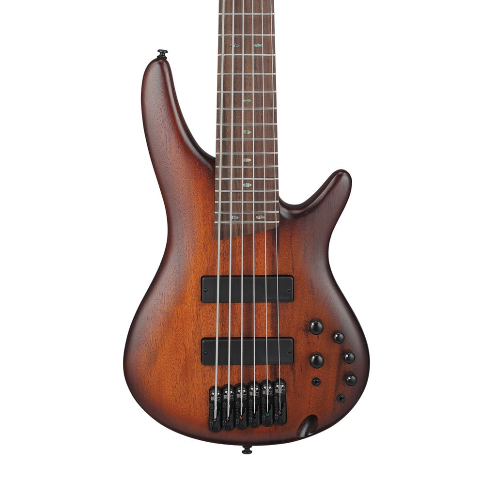Ibanez SR506A 6-String Electric Bass Bartolini Pickups - Mahogany Brown Burst Low Gloss Bass Guitars Sky Music