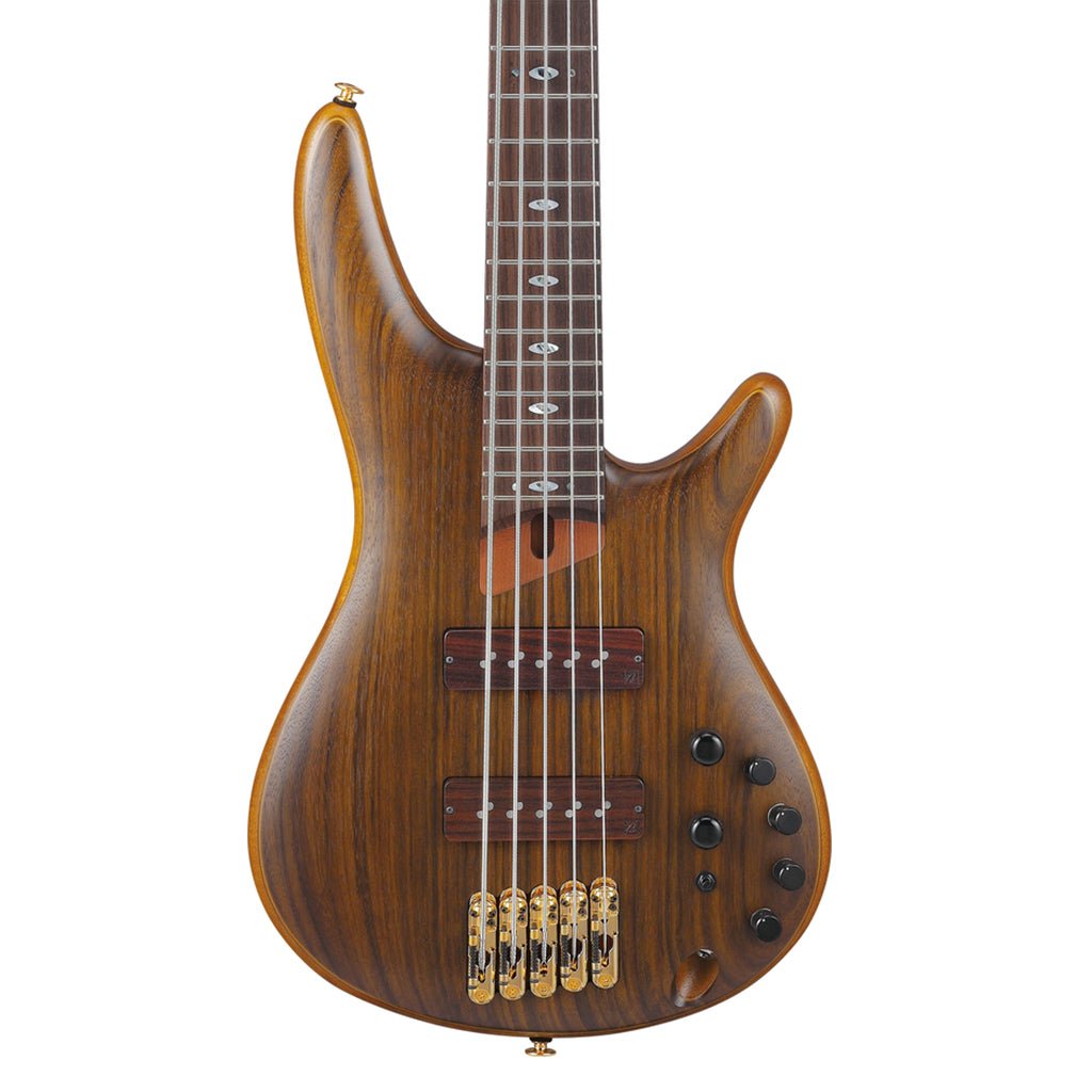 Ibanez SR5505 5-String Bass Ovangkol Top with Rosewood Fretboard and Case - Mocha Flat Bass Guitars Sky Music