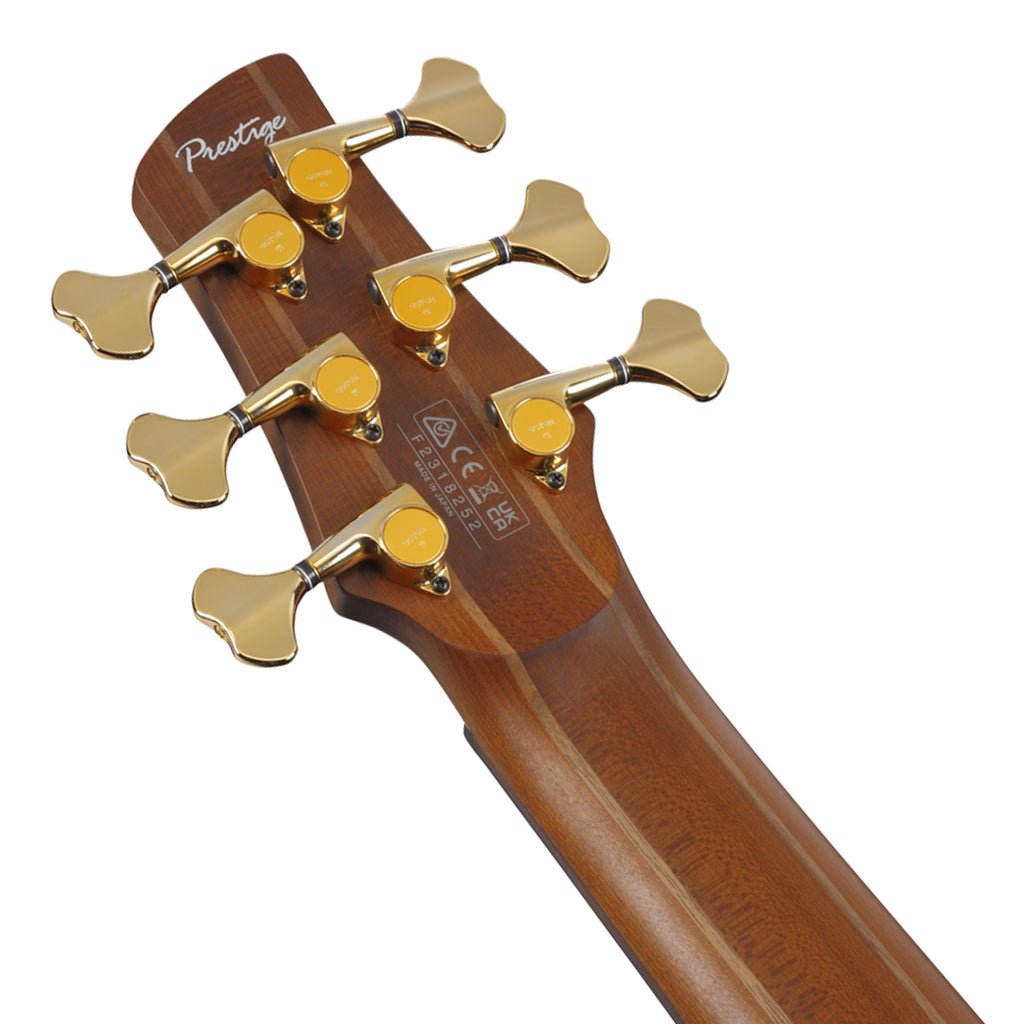 Ibanez SR5506 Prestige 6-String Bass Rosewood Fretboard and Case - Mocha Flat Bass Guitars Sky Music