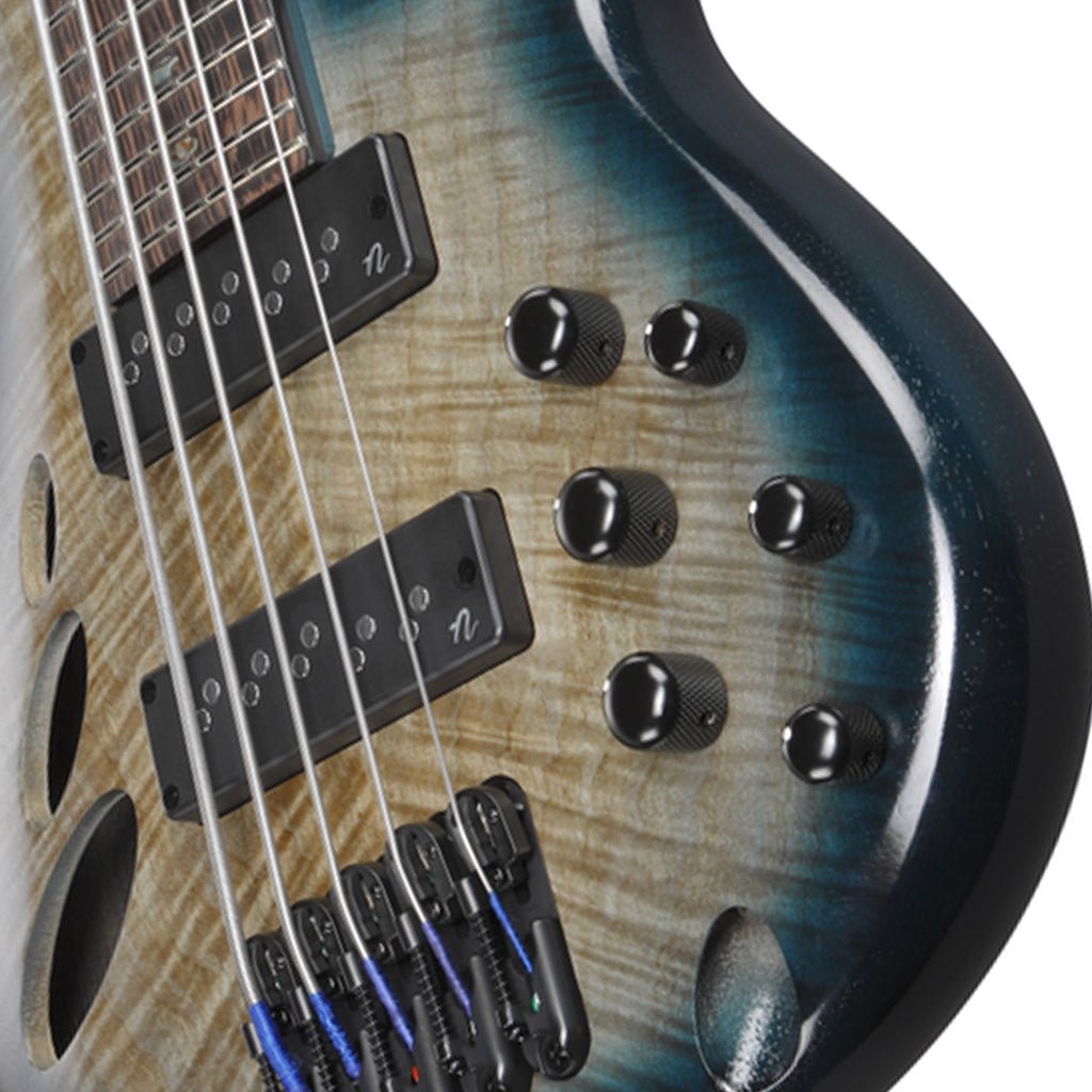 Ibanez SRD905 Cosmic Blue Starburst Low Gloss 5 String Electric Bass Bass Guitars Sky Music