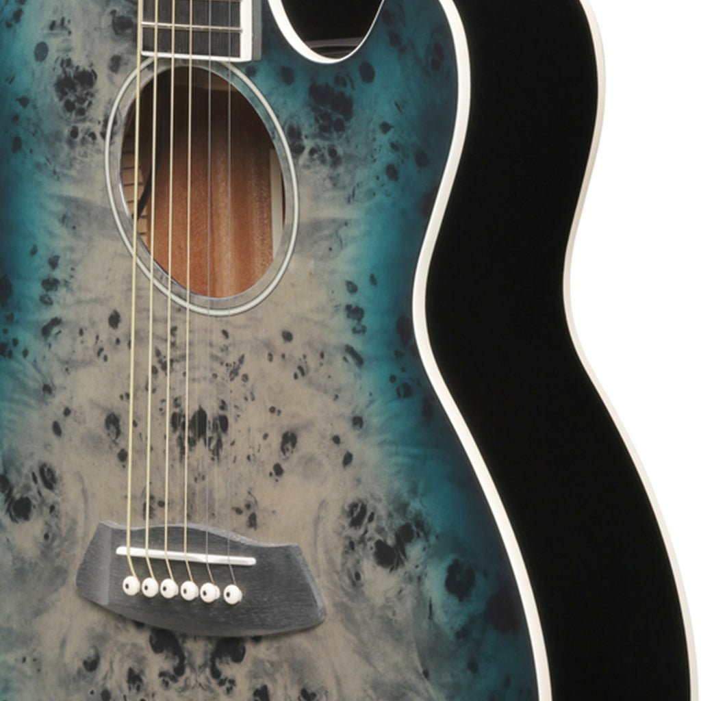 Ibanez TCY10PA Acoustic Guitar w/Pickup - Cosmic Blue Starburst High Gloss Acoustic Guitars Sky Music