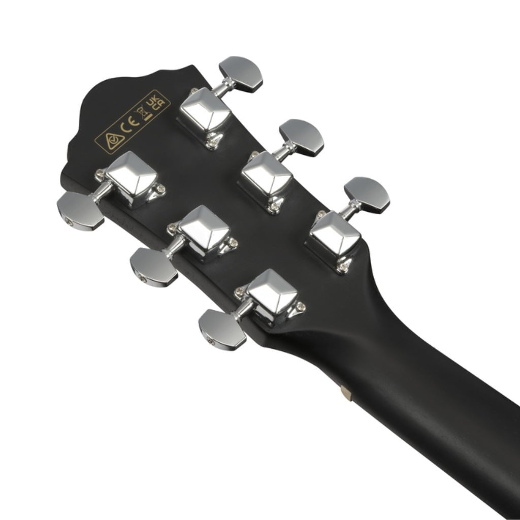 Ibanez V44CE Acoustic Guitar - Weathered Black Open Pore Acoustic Guitars Sky Music