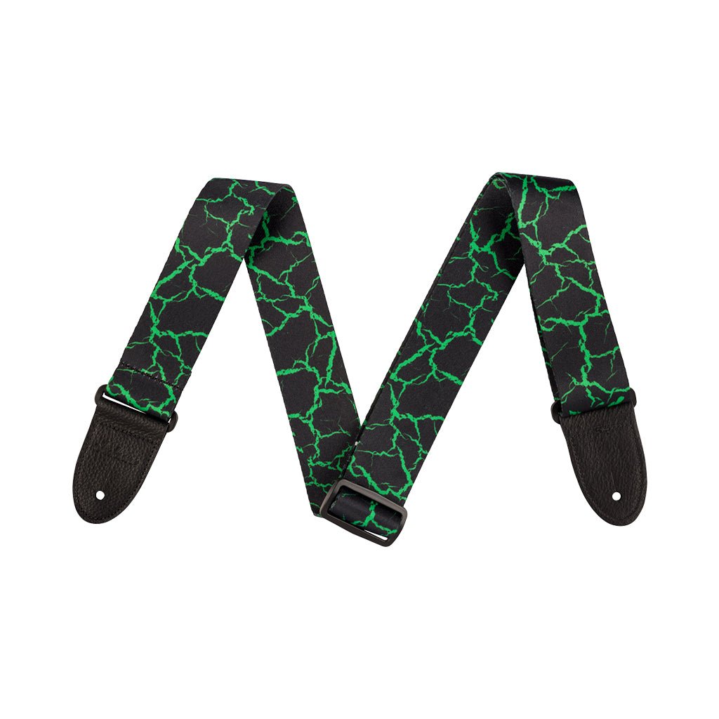 Jackson 2" Poly Strap - Green Crackle Guitar Straps Sky Music
