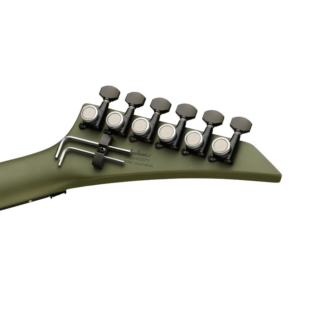 Jackson American Series Rhoads RR24 Electric Guitar - Matte Army Drab, Ebony Fingerboard Electric Guitars Sky Music