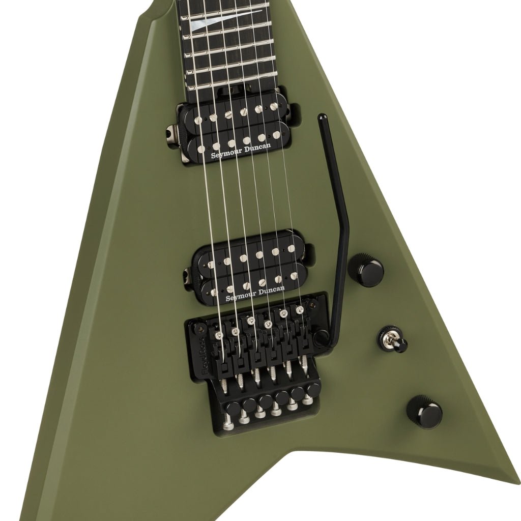Jackson American Series Rhoads RR24 Electric Guitar - Matte Army Drab, Ebony Fingerboard Electric Guitars Sky Music