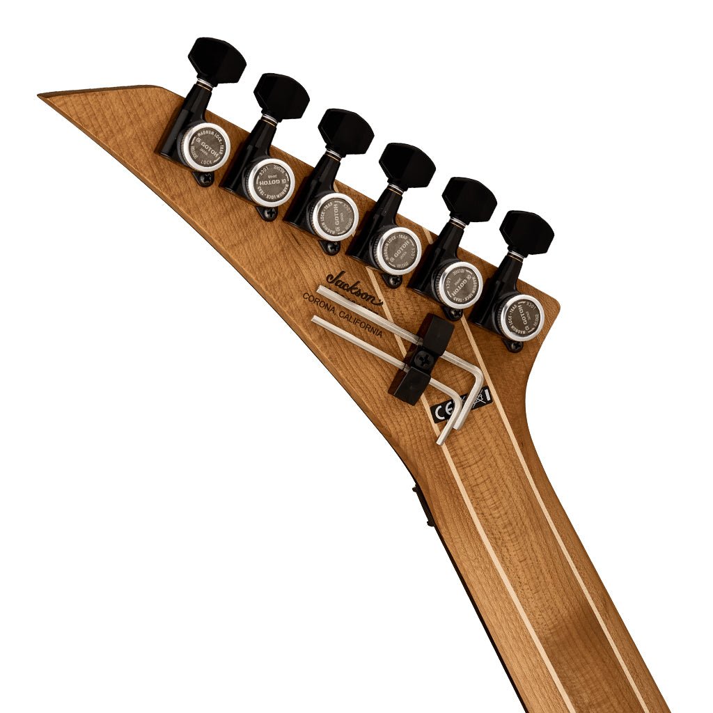 Jackson American Series Virtuoso Electric Guitar Streaked Ebony Fingerboard Rocket Red Electric Guitars Sky Music