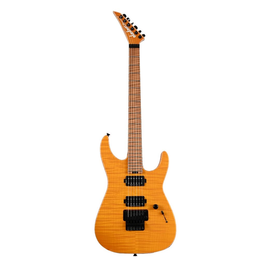 Jackson Custom Shop DK 2H FR Flame Maple Top Electric Guitar - Trans Amber Electric Guitars Sky Music