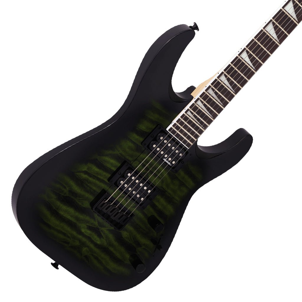 Jackson JS Series Dinky Arch Top JS32Q DKA HT Electric Guitar - Transparent Green Burst, Amaranth Fingerboard Electric Guitars Sky Music