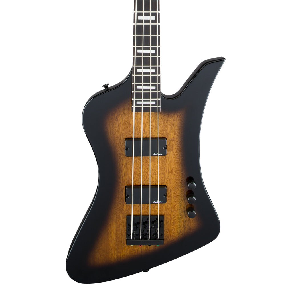 Jackson JS Series Kelly Bird IV JS2 Bass Guitar - Tobacco Burst, Amaranth Fingerboard Bass Guitars Sky Music