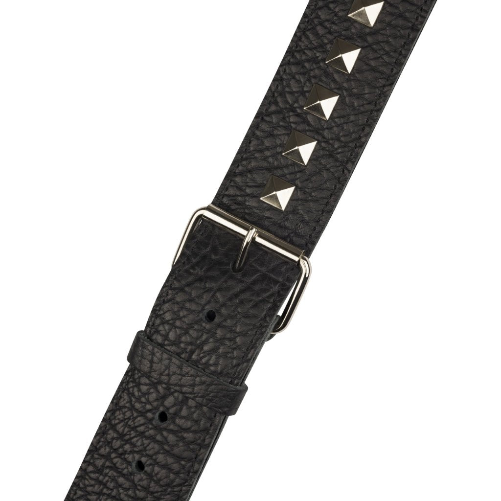 Jackson Metal Stud Leather Strap - Black, 2.5" Guitar Straps Sky Music