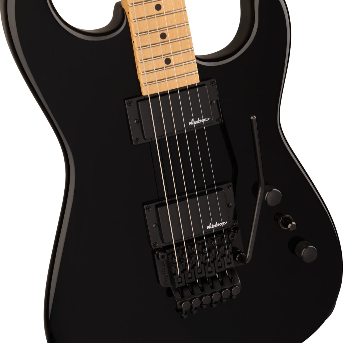 Jackson Pro Origins 1985 San Dimas SD1 HH FR Electric Guitar - Gloss Black, Maple Fingerboard Electric Guitars Sky Music