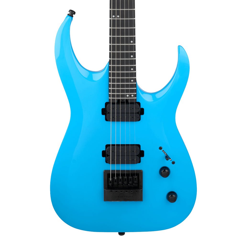 Jackson Pro Plus Series Misha Mansoor Juggernaut ET6 Electric Guitar Ebony Fingerboard Riviera Blue Electric Guitars Sky Music