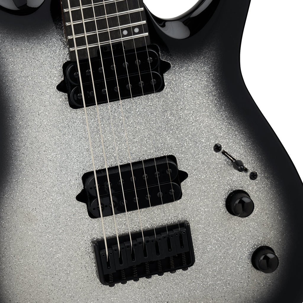 Jackson Pro Series Misha Mansoor Juggernaut HT7 Electric Guitar Ebony Fingerboard Silverburst Sparkle Electric Guitars Sky Music