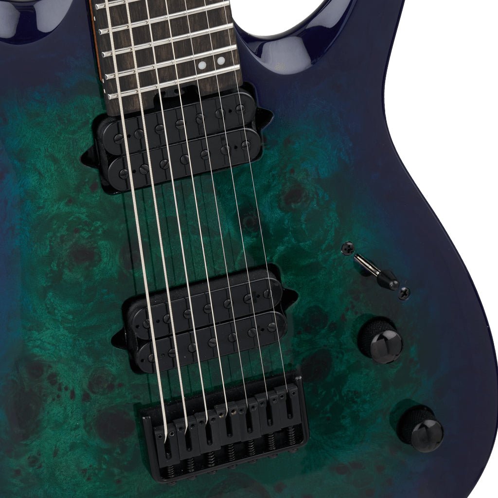 Jackson Pro Series Misha Mansoor Juggernaut HT7P Electric Guitar Ebony Fingerboard Chlorine Burst Electric Guitars Sky Music