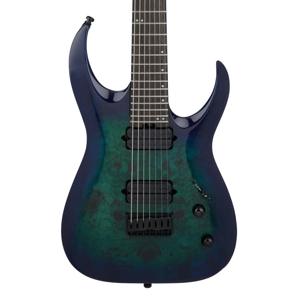 Jackson Pro Series Misha Mansoor Juggernaut HT7P Electric Guitar Ebony Fingerboard Chlorine Burst Electric Guitars Sky Music