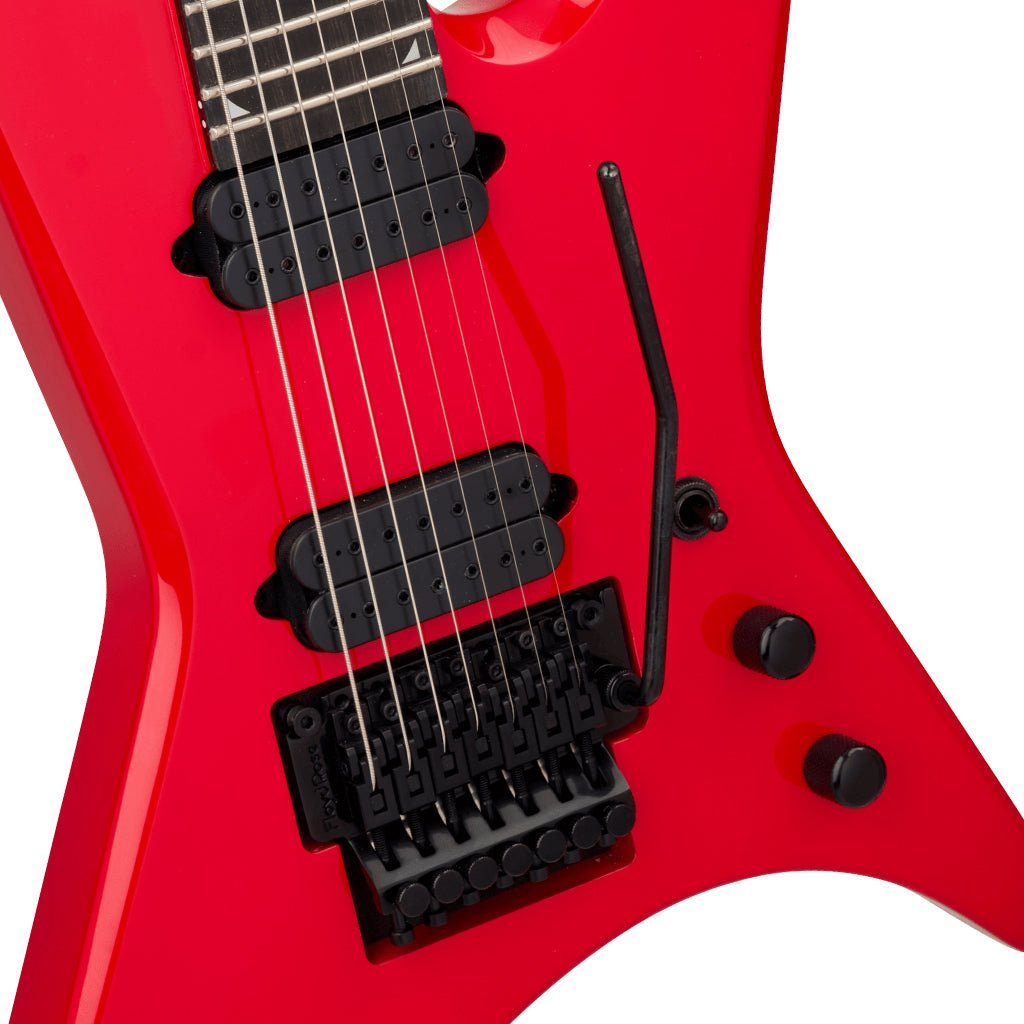 Jackson Pro Series Signature Dave Davidson Warrior WR7 Electric Guitar Ebony Fingerboard Ferrari Red Electric Guitars Sky Music