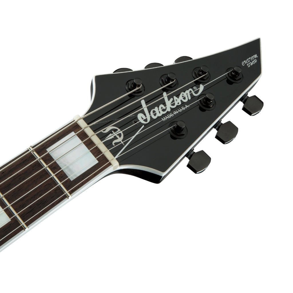 Jackson USA Signature Marty Friedman MF-1 Electric Guitar - Gloss Black with White Bevels, Rosewood Fingerboard Electric Guitars Sky Music