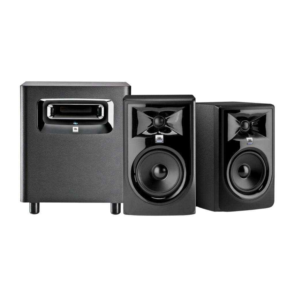 JBL LSR308 MKII 8" Powered Studio Monitor Pair with LSR310 Sub