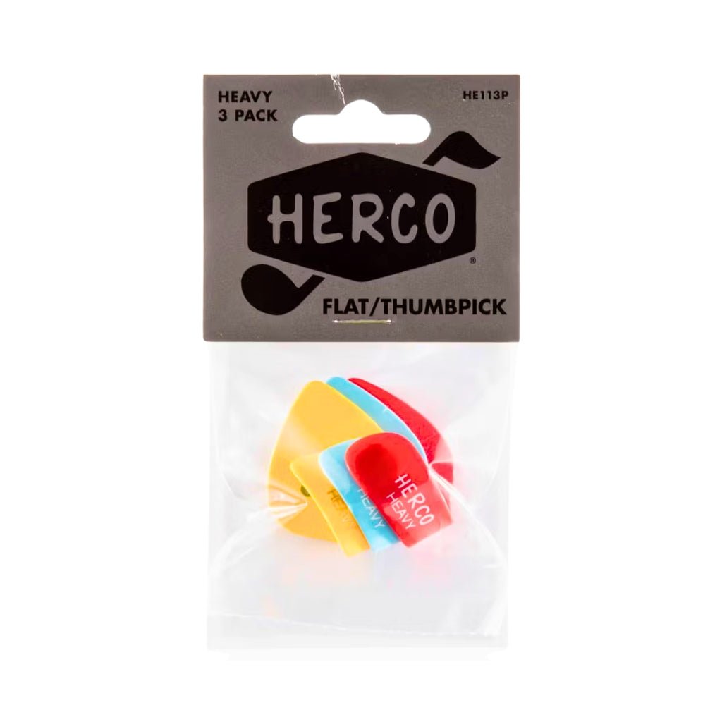 Jim Dunlop Herco HE113P Heavy Thumbpicks - 3 Pack Guitar Picks Sky Music