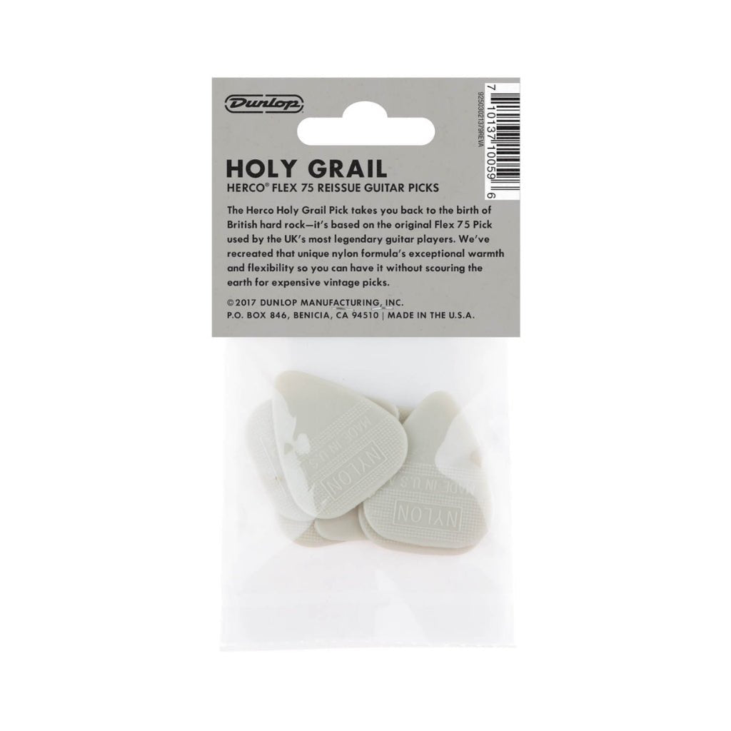 Jim Dunlop Herco Holy Grail Nylon Pick - .75mm, 6 Pack Guitar Picks Sky Music