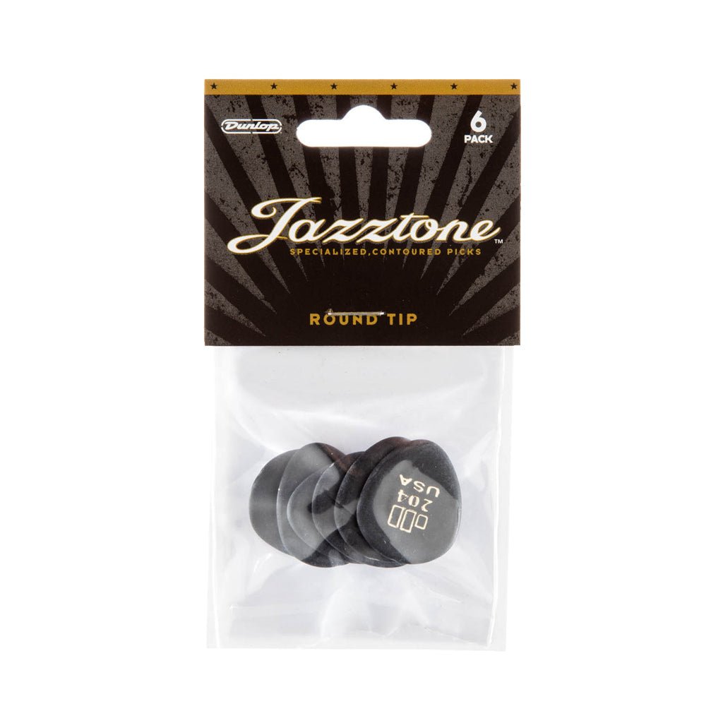 Jim Dunlop Jazztone Picks 2.00mm Round Tip - 6 Pack Guitar Picks Sky Music