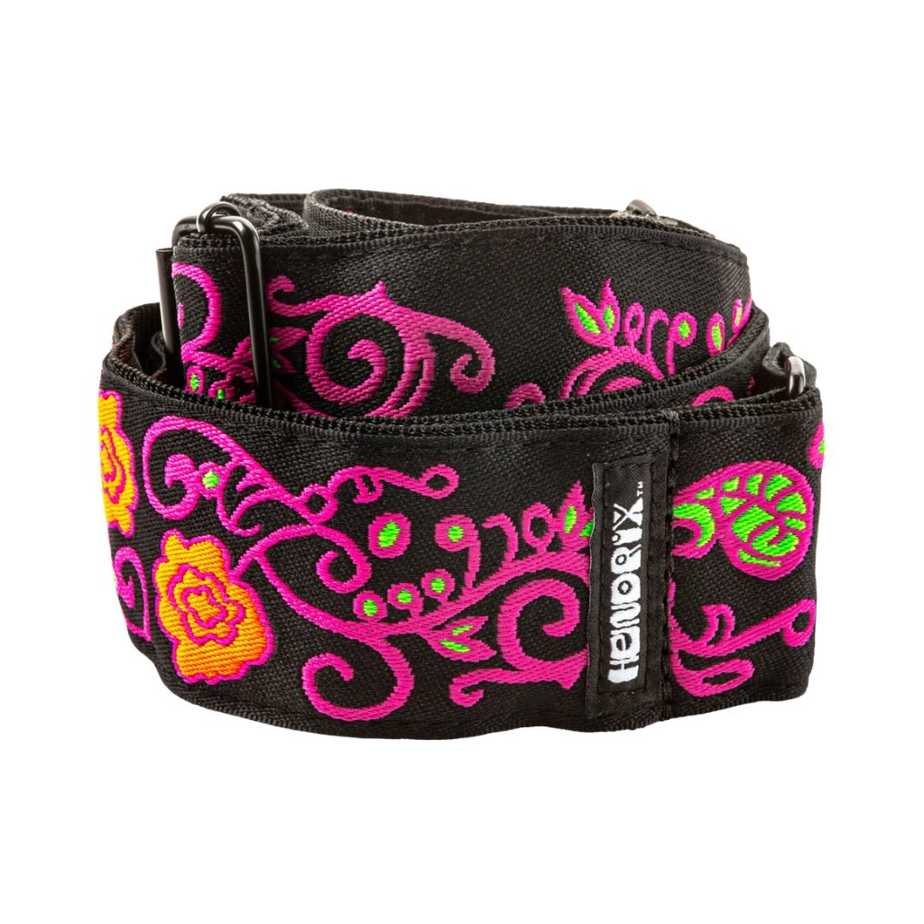 Jim Dunlop JH22 Blacklight Collection Jacquard Guitar Strap - Monterey Pink Guitar Straps Sky Music