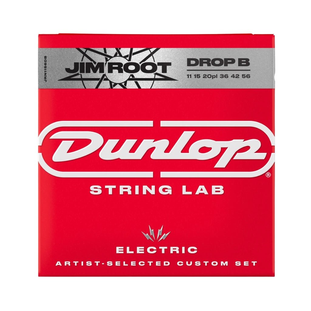 Jim Dunlop Jim Root String Lab Drop B Electric Guitar Strings - Medium Extra Heavy Fretted Instrument Strings Sky Music