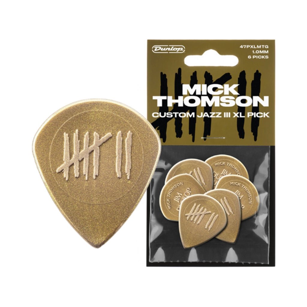 Jim Dunlop JPMTJXL Mick Thomson Custom Jazz III XL Guitar Picks - 6-pack Guitar Picks Sky Music