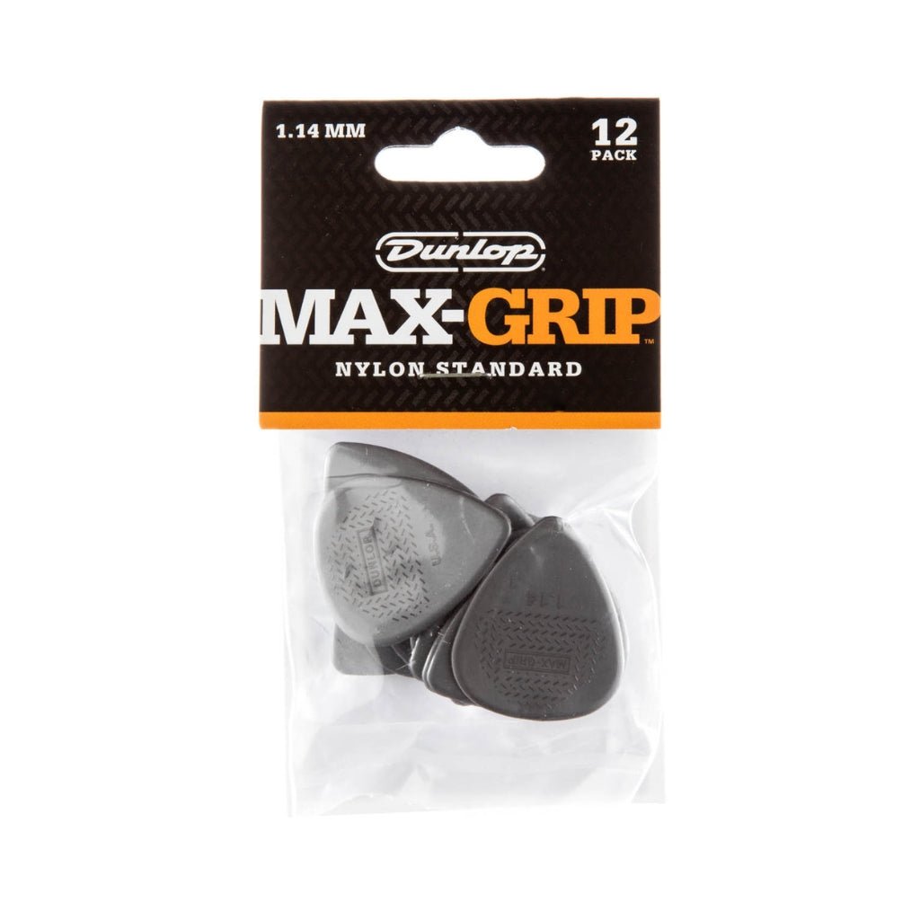 Jim Dunlop JPP110 Max-Grip Nylon Standard Picks - 1.14mm, 12 Pack Guitar Picks Sky Music