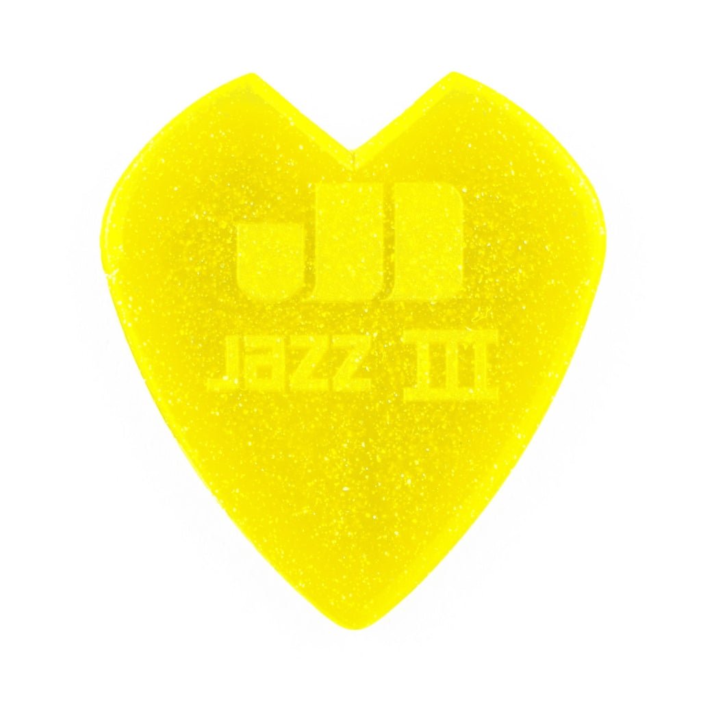 Jim Dunlop Kirk Hammett Custom Jazz III Yellow Glitter Players Pack Guitar Picks Sky Music