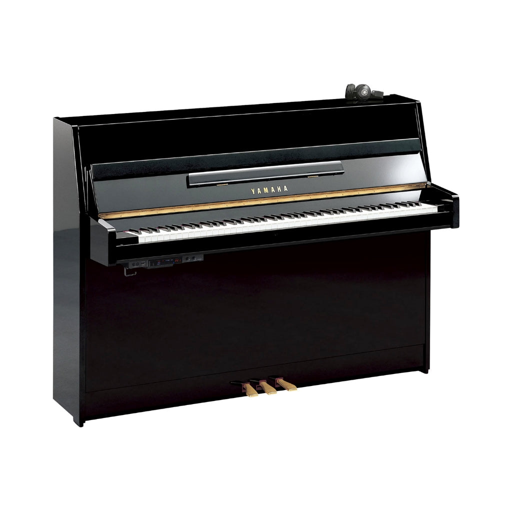 Yamaha - JU109SC3PE - 109cm Upright Piano with SC3 silent system in Polished Ebony