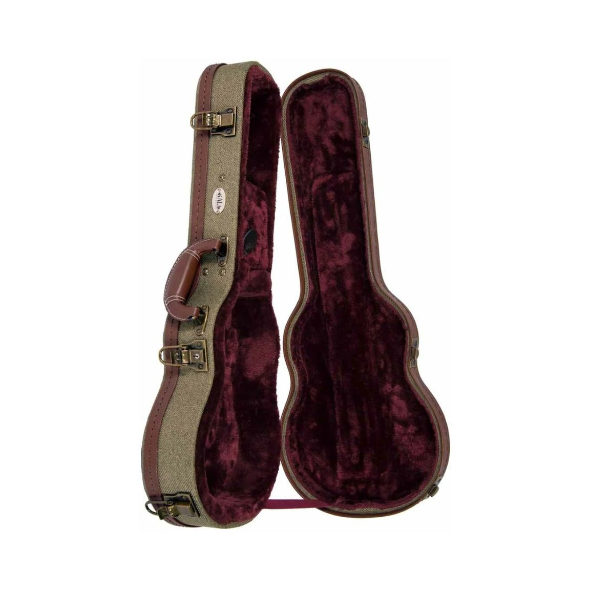 KALA OTT-AT Hardcase for Archtop Tenor Ukulele - Olive Tweed Ukulele Bags &amp; Cases Sky Music