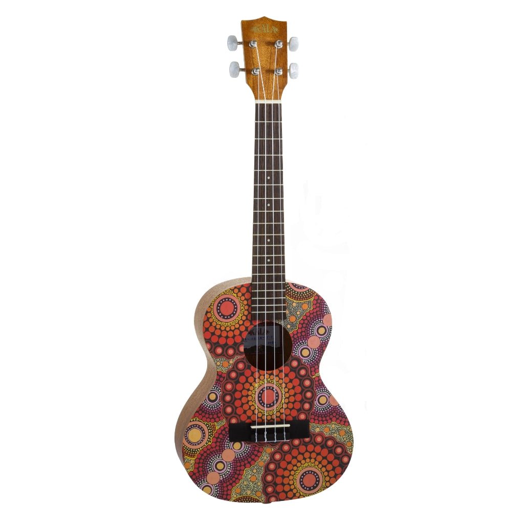 Kala Tenor Ukulele with Desert StoryLines Logo Bag - Sunburnt Country By Chantelle Mulladad Ukuleles Sky Music